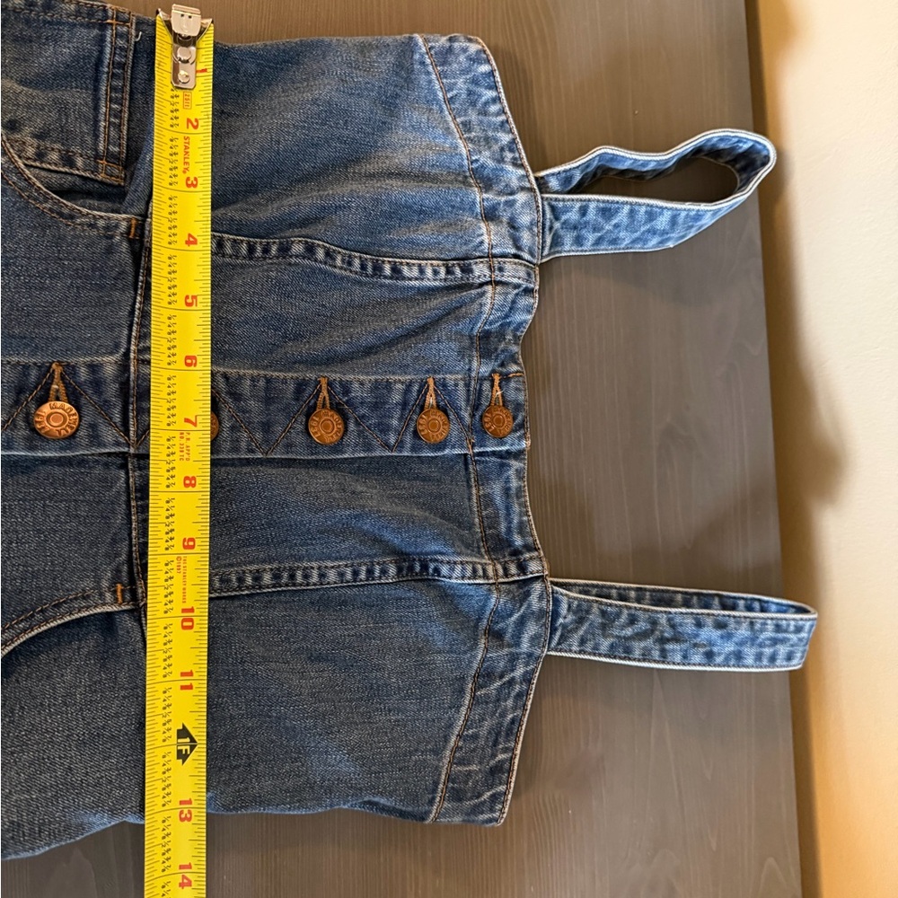 Madewell Button-Front Denim Jumper Dress - Picture 5 of 8